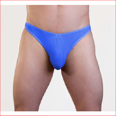 Mens Lycra Thong Blue L/XL