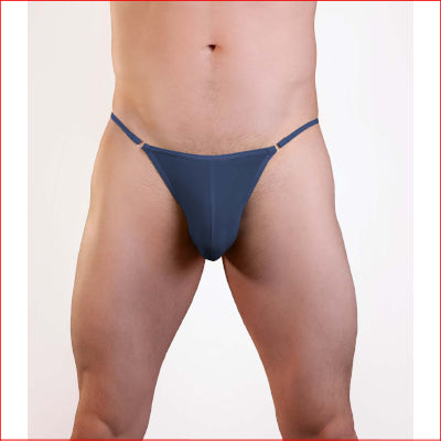 Mens Lycra G-String Navy S/M