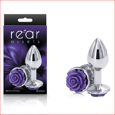 Rear Assets Silver Small Purple Rose