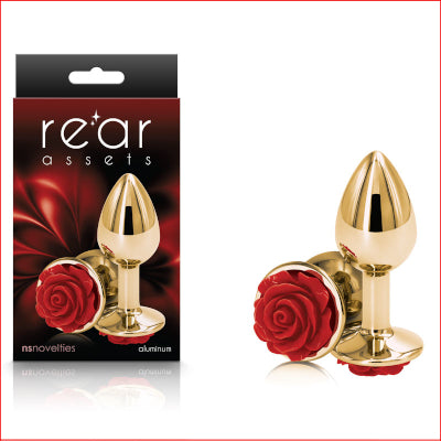 Rear Assets Gold Small Red Rose