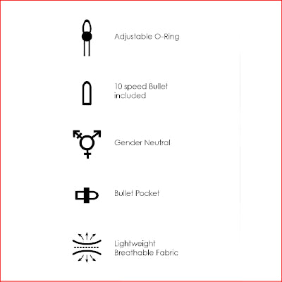 Ouch! Vibrating Strap On Brief XS/S Pink