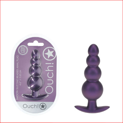 Ouch! Silicone Beaded Gun Metalic Purple