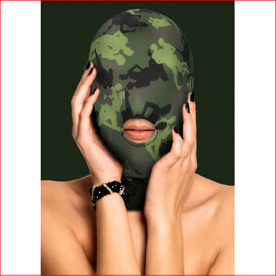 Ouch Mask With Mouth Opening Army Theme