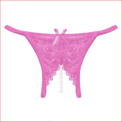 Crotchless Pearl Panties Baby Pink OS