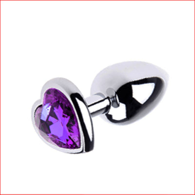 Small Metal Butt Plug Purple Heart