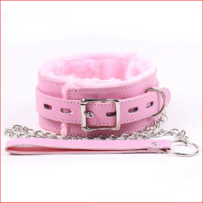 Lux - Collar & Lead Fluffy Pink