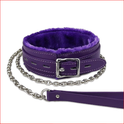 Lux - Collar & Lead Fluffy Purple