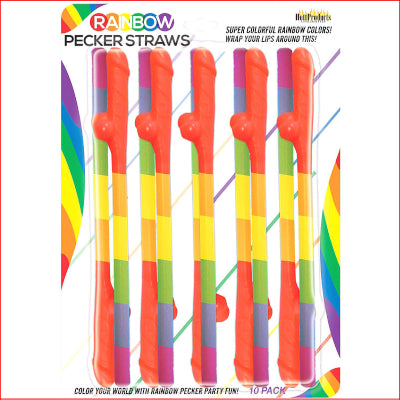 Rainbow Pecker Straws