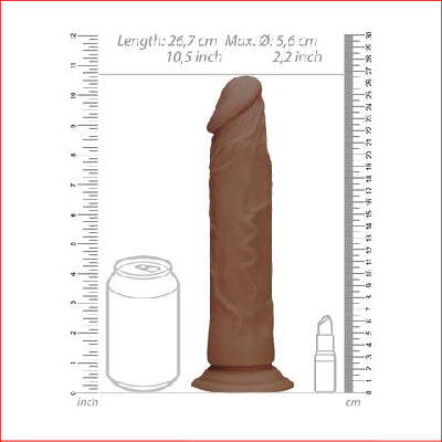RealRock 10" Dildo 25cm Brown