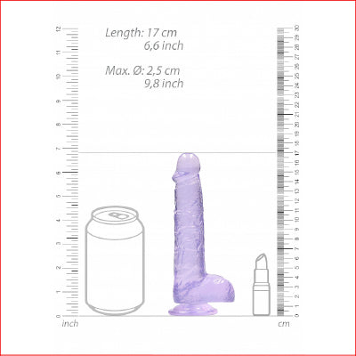 RealRock 6" Crystal Clear Purple