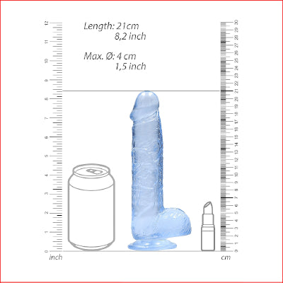 RealRock 8" Crystal Clear Blue