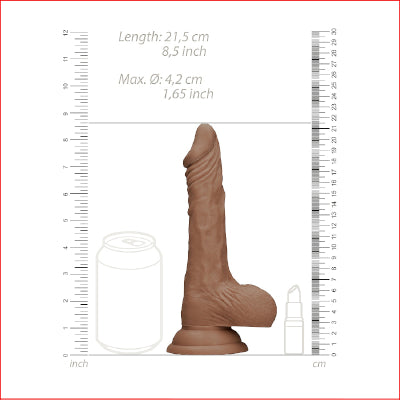 RealRock Dong & Balls 8" Tan