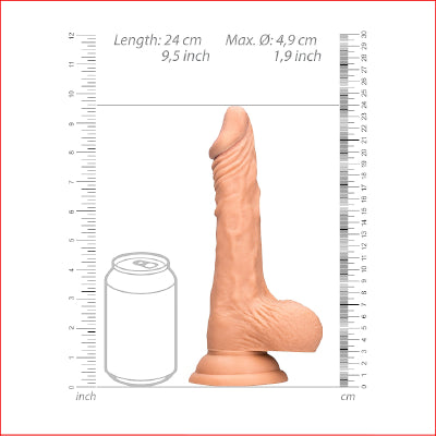 RealRock Dong & Balls 9" Flesh