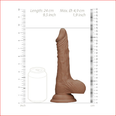 RealRock Dong & Balls 9" Tan