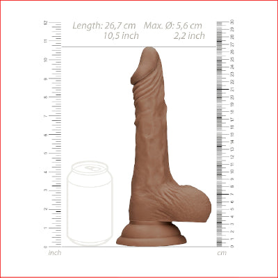 Realrock 10" Realistic Dildo with Testicles Tan