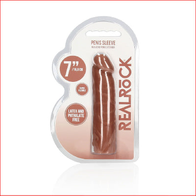 RealRock Penis Sleeve 7" Tan
