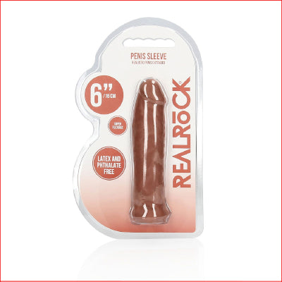 RealRock Penis Sleeve 6" Tan