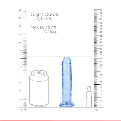 Crystal Clear 6" Straight Blue