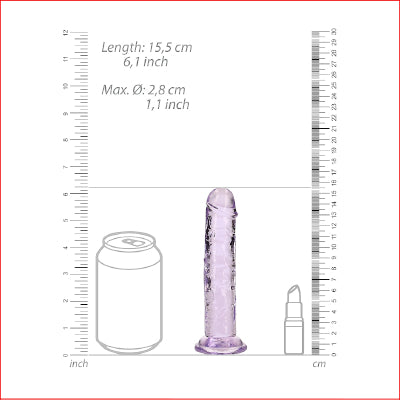 Crystal Clear 6" Straight Purple