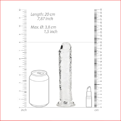 Crystal Clear 7" Straight No Balls - Clear
