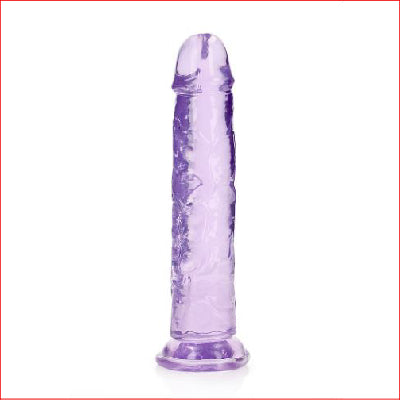 RealRock 9" Purple Straight Crystal Clear