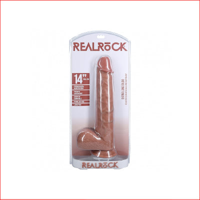 RealRock Ultra Straight w Balls 14" Tan