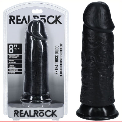 RealRock 8" Extra Thick Straight Black
