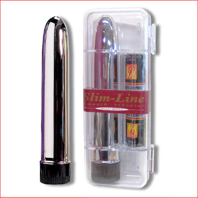 SlimLine Smooth 7" Vibrator - Silver