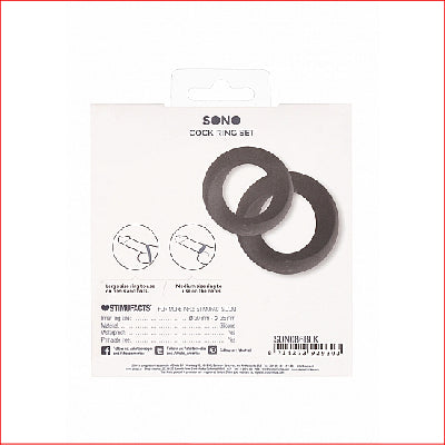 Sono No-86 Cock Ring Set Black