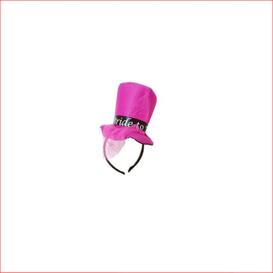 Bride To Be Top Hat w Mini Veil