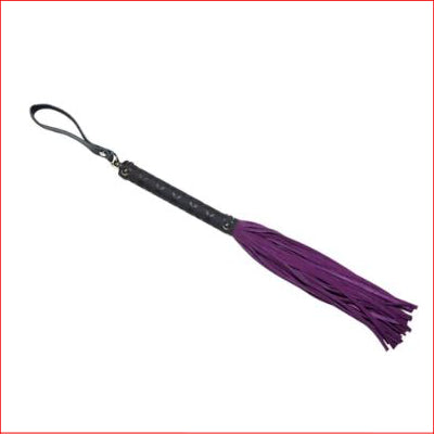 Flogger with Latex Handle Purple
