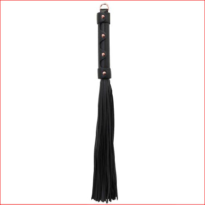 Faux Leather Flogger Rose Gold Studs