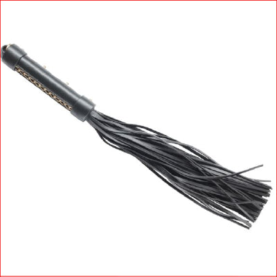 Faux Leather Flogger Rose Gold Studs