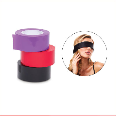 WhipSmart Bondage Tape 3-Pack with Blind