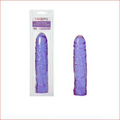 Reflective Gel 8.5" Veined Chubby Purple