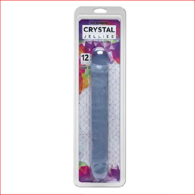 Crystal Jellies 12" JR Double dong Clear