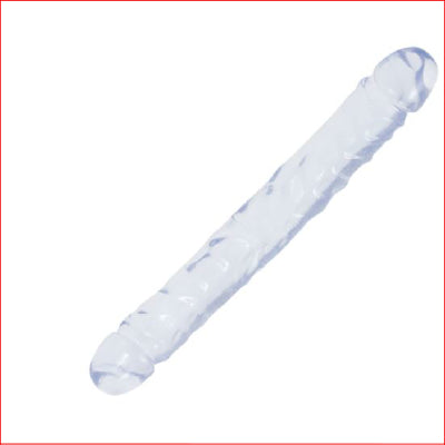 Crystal Jellies 12" JR Double dong Clear