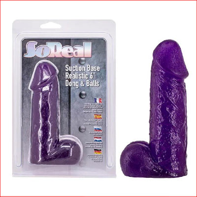 So Real 6" Realistic Dong Purple