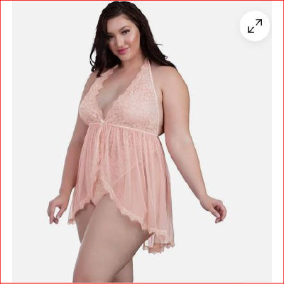 Dreamgirl Skirted Lace Teddy Plus Size