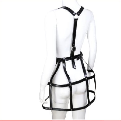 Leather Strap Skirt with Brace OS