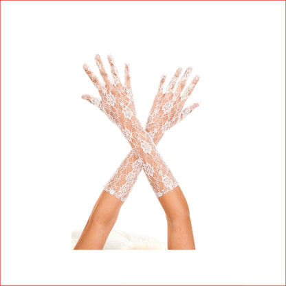 Lace Gloves White