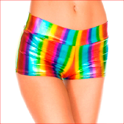 Metalic Booty Short Rainbow OS
