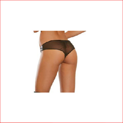 Dreamgirl 1423 Faux Leather Zip Black Medium