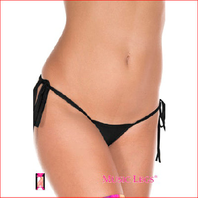 Mettalic Tie Side G-string Black OS