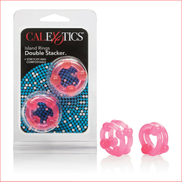 Island Rings Double Stacker Pink
