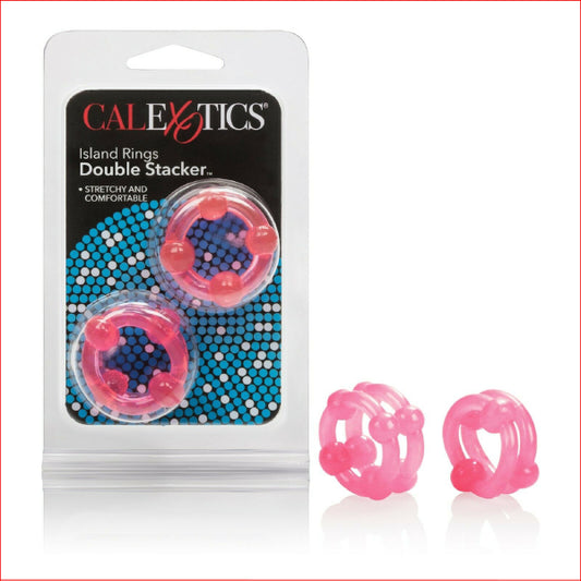Island Rings Double Stacker Pink