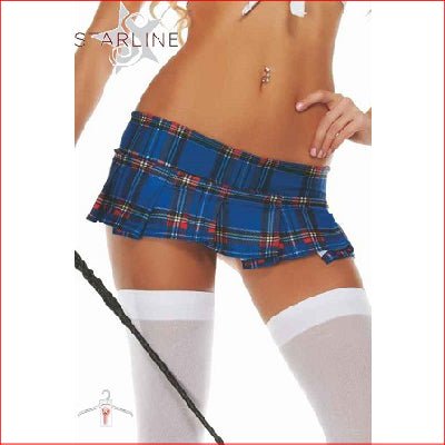 School Girl Mini Plaid Blue M/L