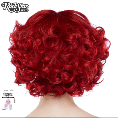 RockStar Wig Curly Bob Crimson Red