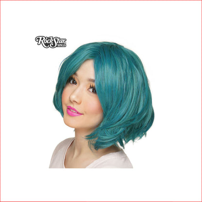 RockStar Hologram Wig 12" Turquoise Mix