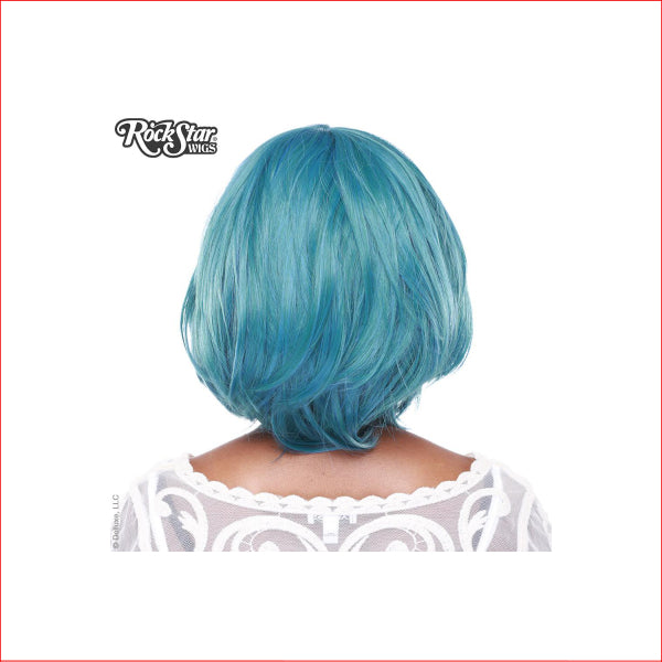 RockStar Hologram Wig 12" Turquoise Mix